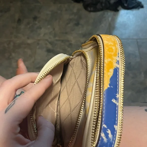 Michael Kors Blue and Yellow Tie-Dye Crossbody Bag - Picture 3 of 5